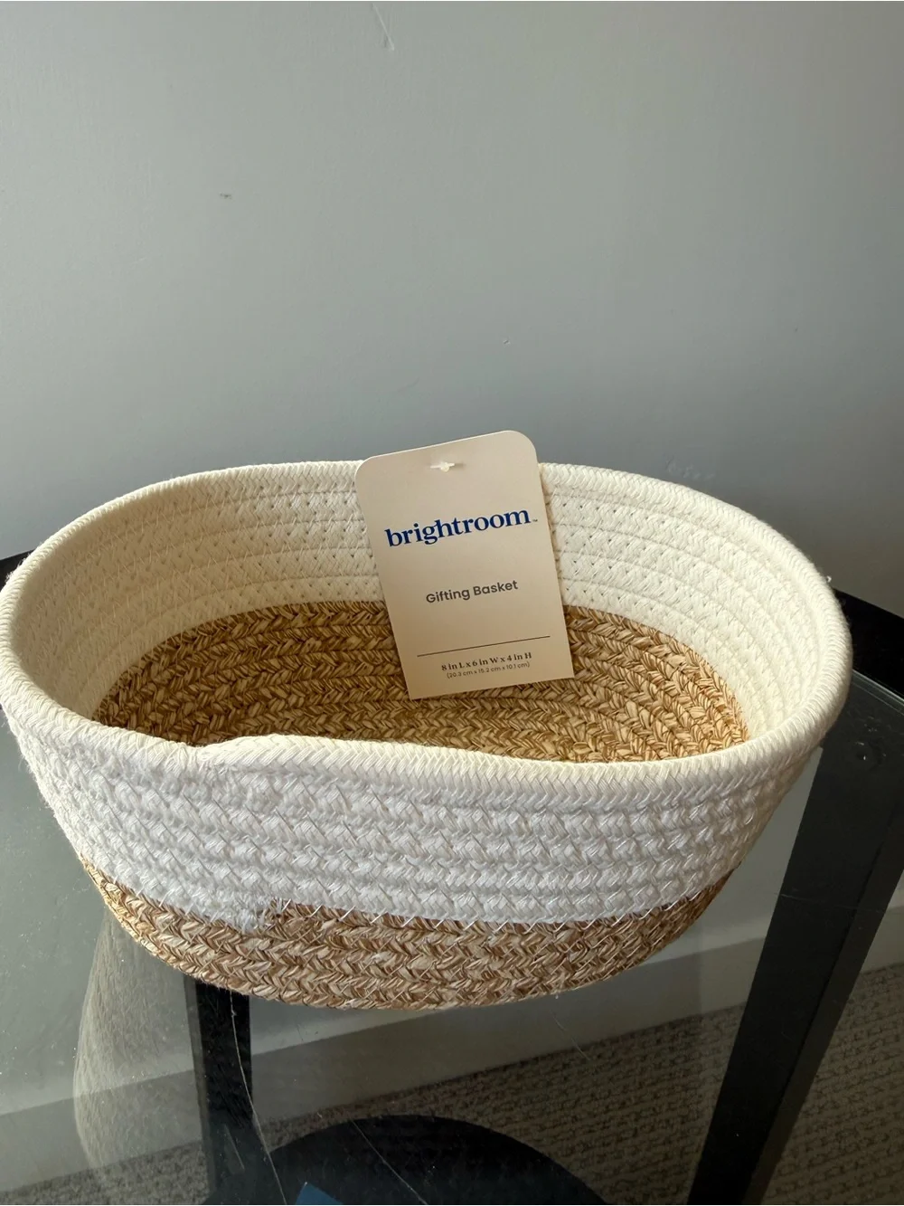 Target Brightroom Cream and Natural Two-Tone Woven Basket
